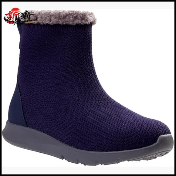 Stretch Knit Hiking Boots with Faux Fur Lining and Orthotic Support